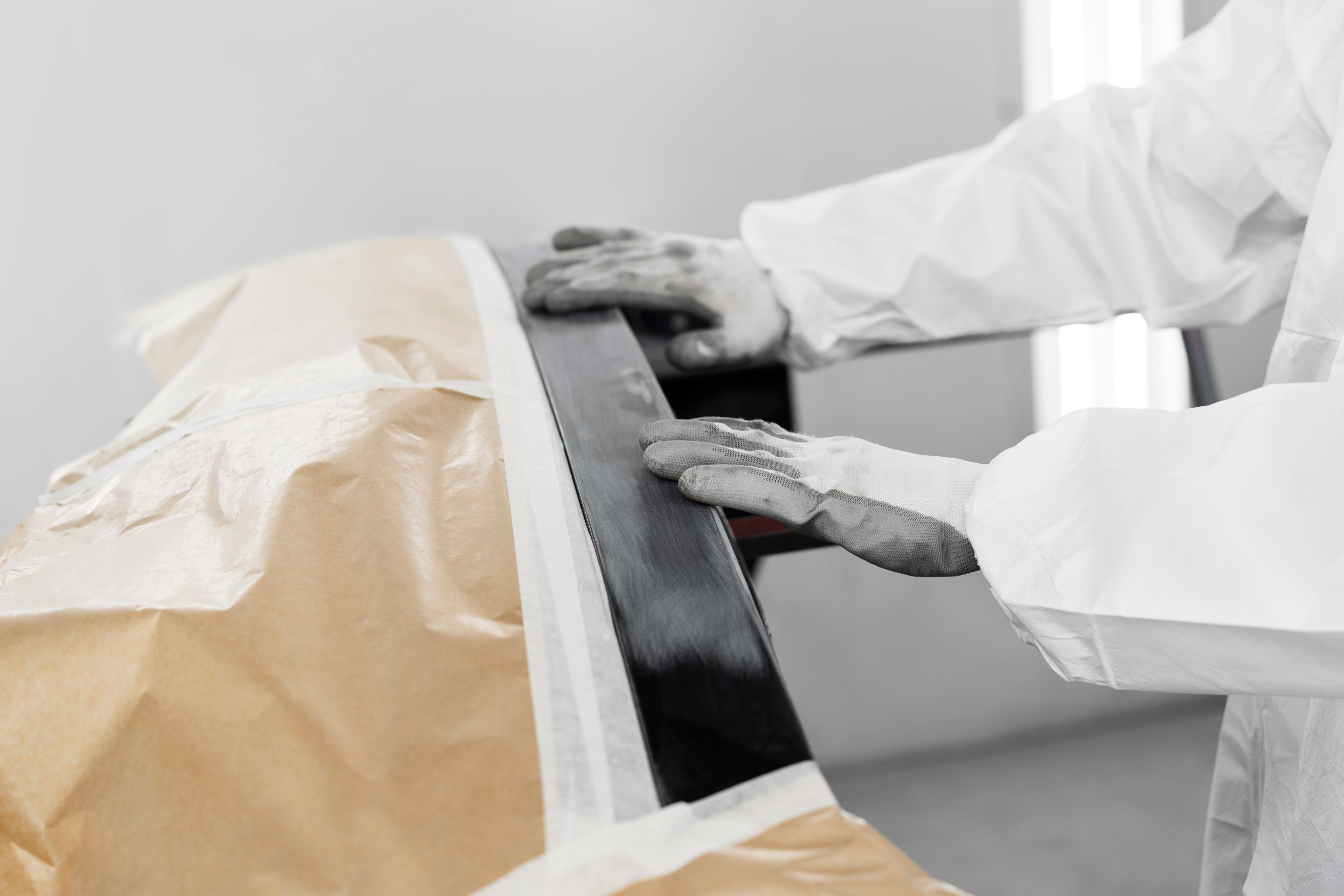 покраска бампера автомобиля